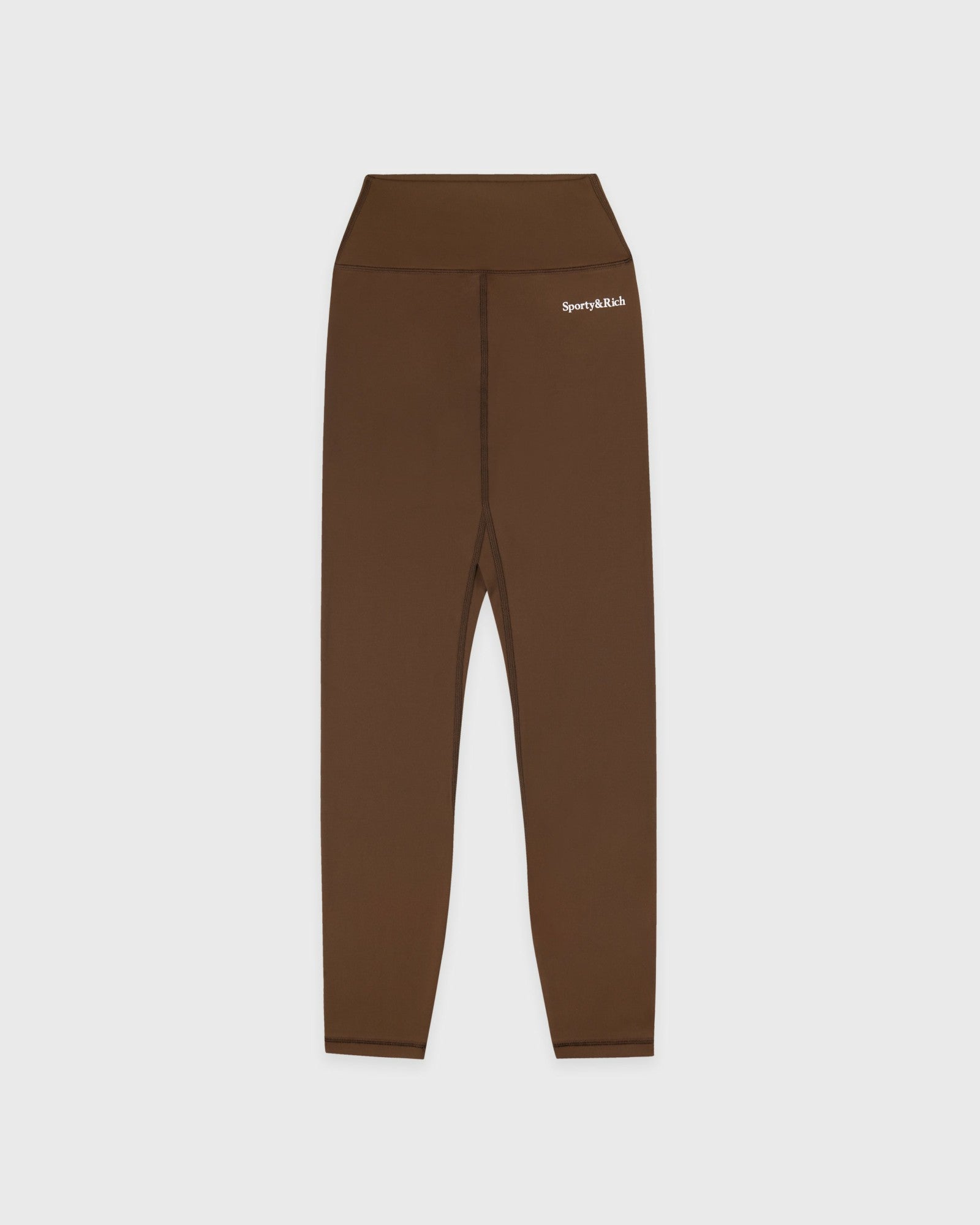 Serif Logo Legging - Toffee/White Sporty & Rich US
