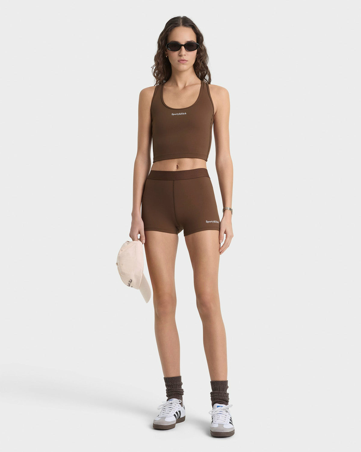 Serif Logo Active Short - Toffee/White Sporty & Rich Sale