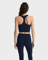 Serif Logo Sports Tank - Navy/White Sporty & Rich Discount