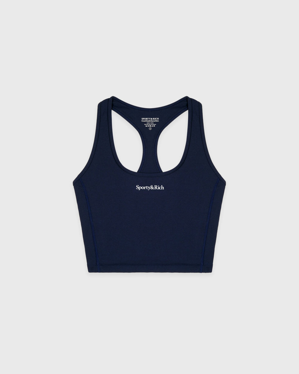 Serif Logo Sports Tank - Navy/White Sporty & Rich Discount