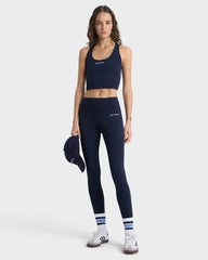 Serif Logo Legging - Navy/White Sporty & Rich For Sale