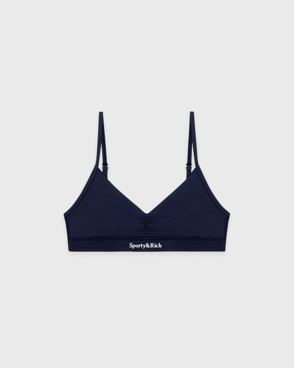 Serif Logo Mini Sports Bra - Navy/White Sporty & Rich Outlet