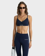Serif Logo Legging - Navy/White Sporty & Rich US