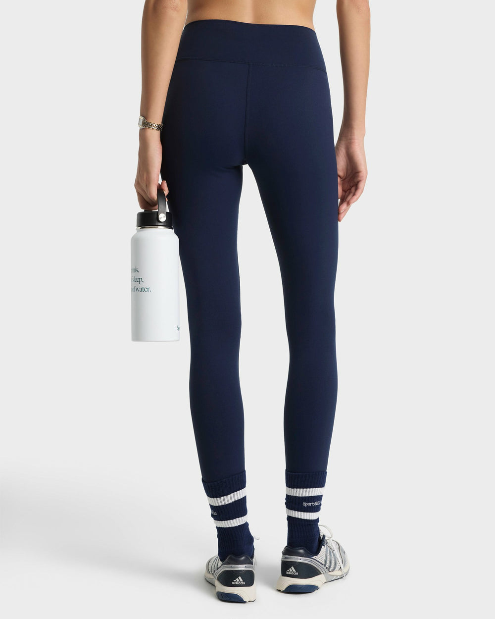 Serif Logo Legging - Navy/White Sporty & Rich US
