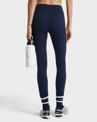 Serif Logo Legging - Navy/White Sporty & Rich US