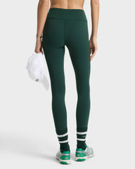 Serif Logo Legging - Forest/White Sporty & Rich Online