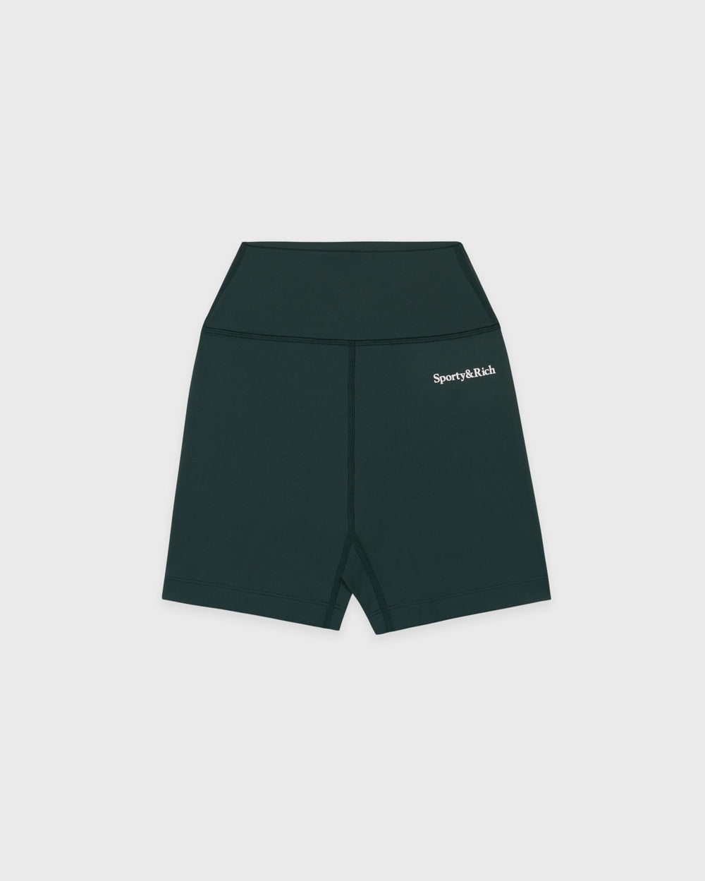 Serif Logo Biker Short - Forest/White Sporty & Rich Discount