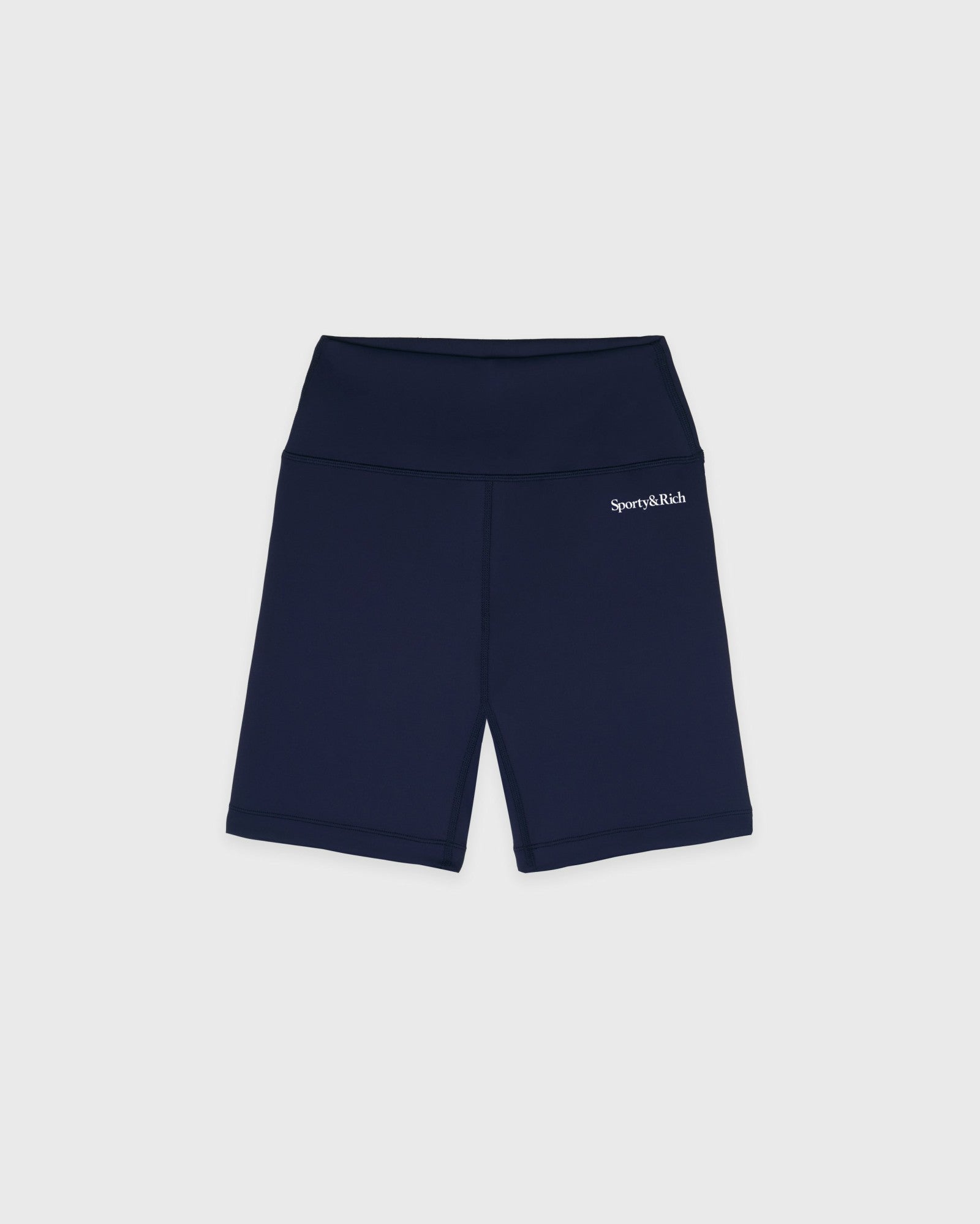 Serif Logo Biker Short - Navy/White Sporty & Rich For Sale