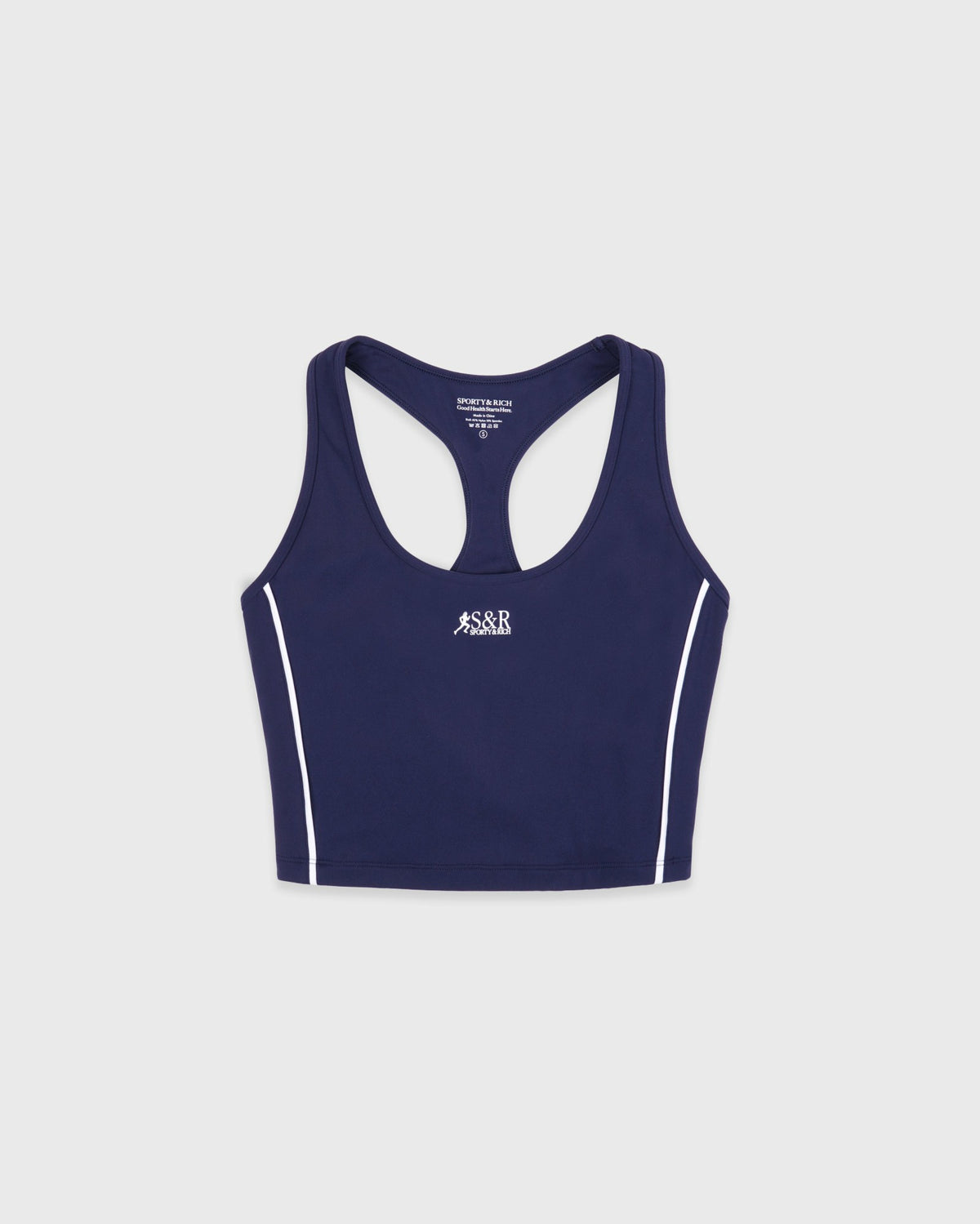SR Runner Sports Tank - Light Navy/White Sporty & Rich Outlet