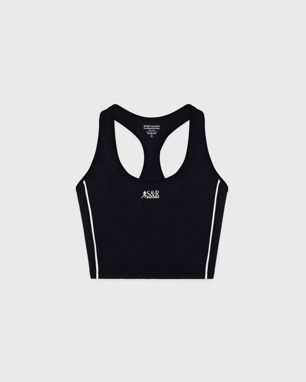 SR Runner Sports Tank - Black/White Sporty & Rich Discount