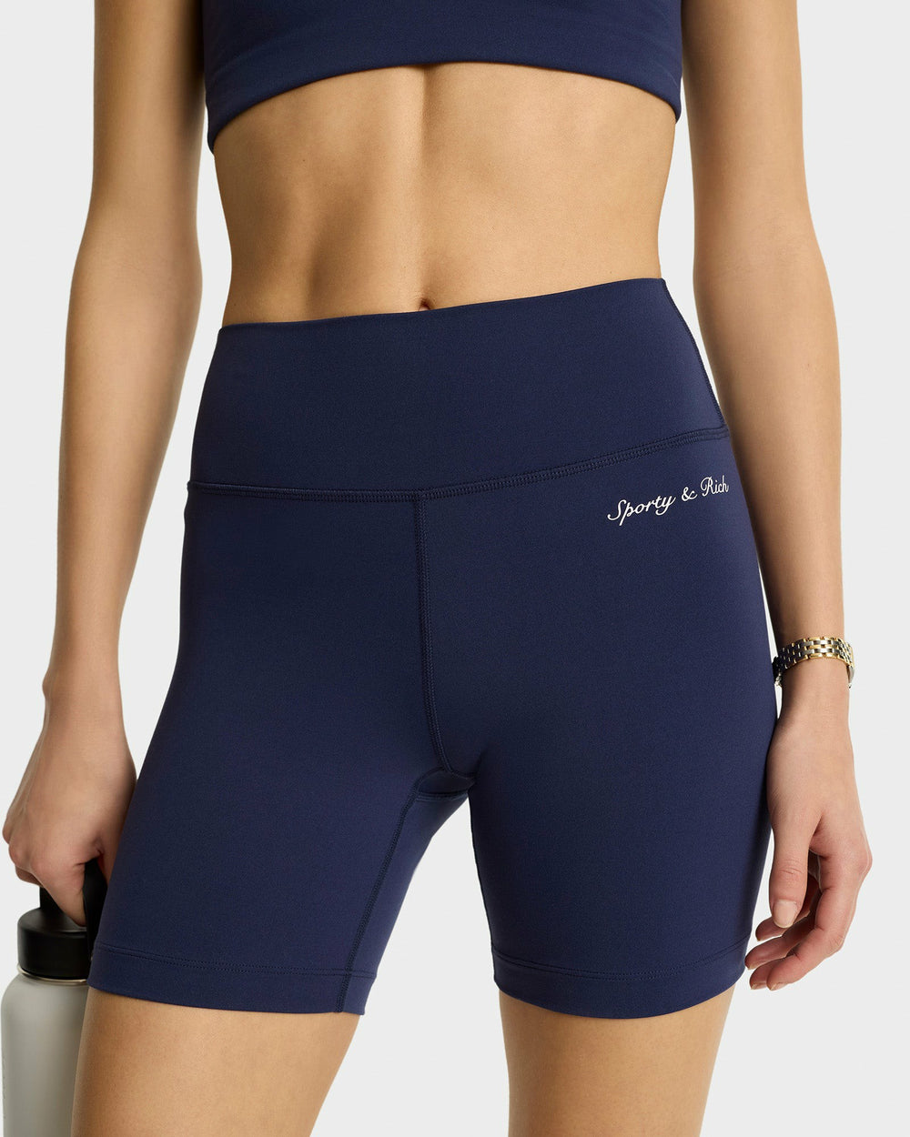 Syracuse Biker Shorts - Navy/White Sporty & Rich Online