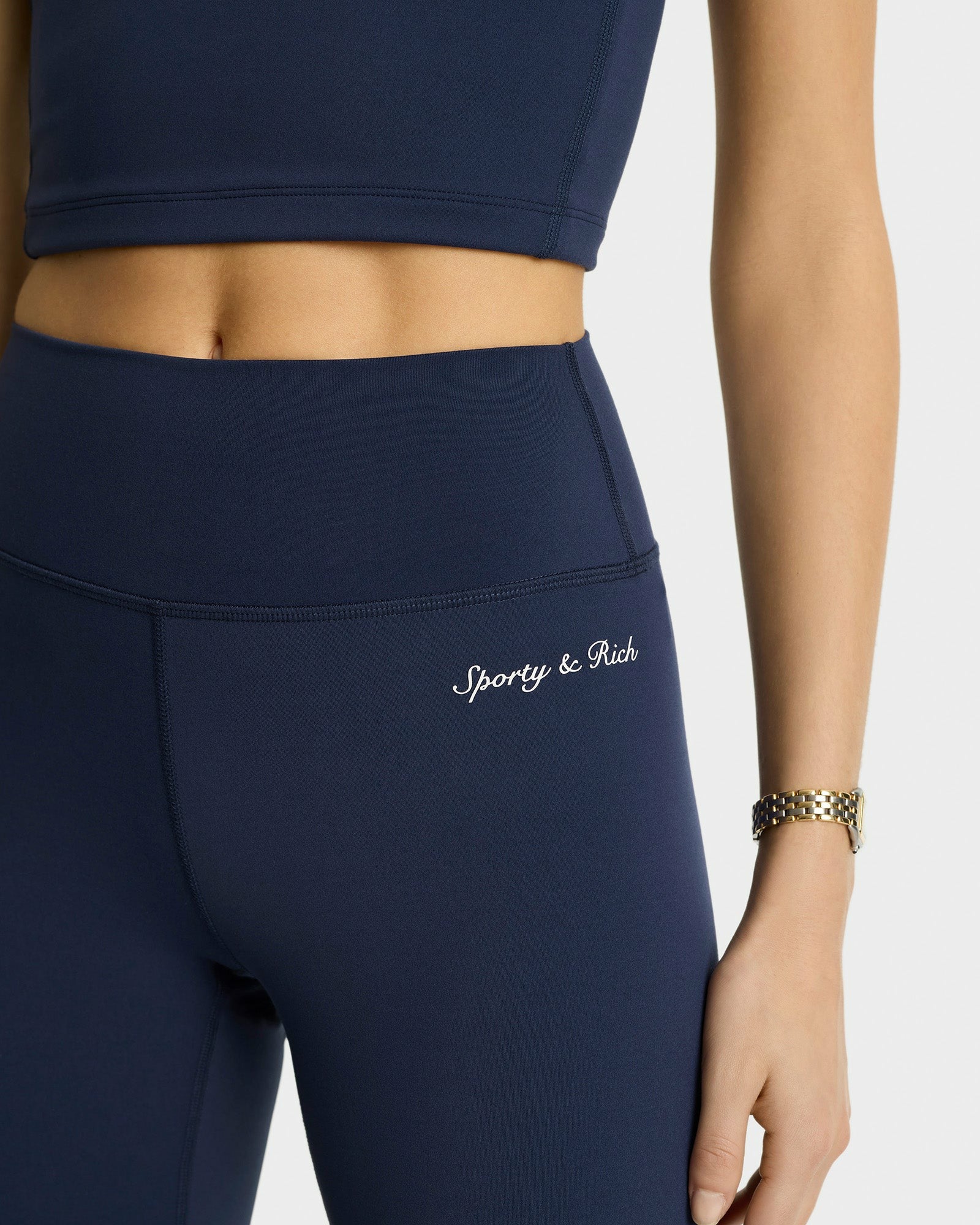 Syracuse Leggings - Navy/White Sporty & Rich Discount