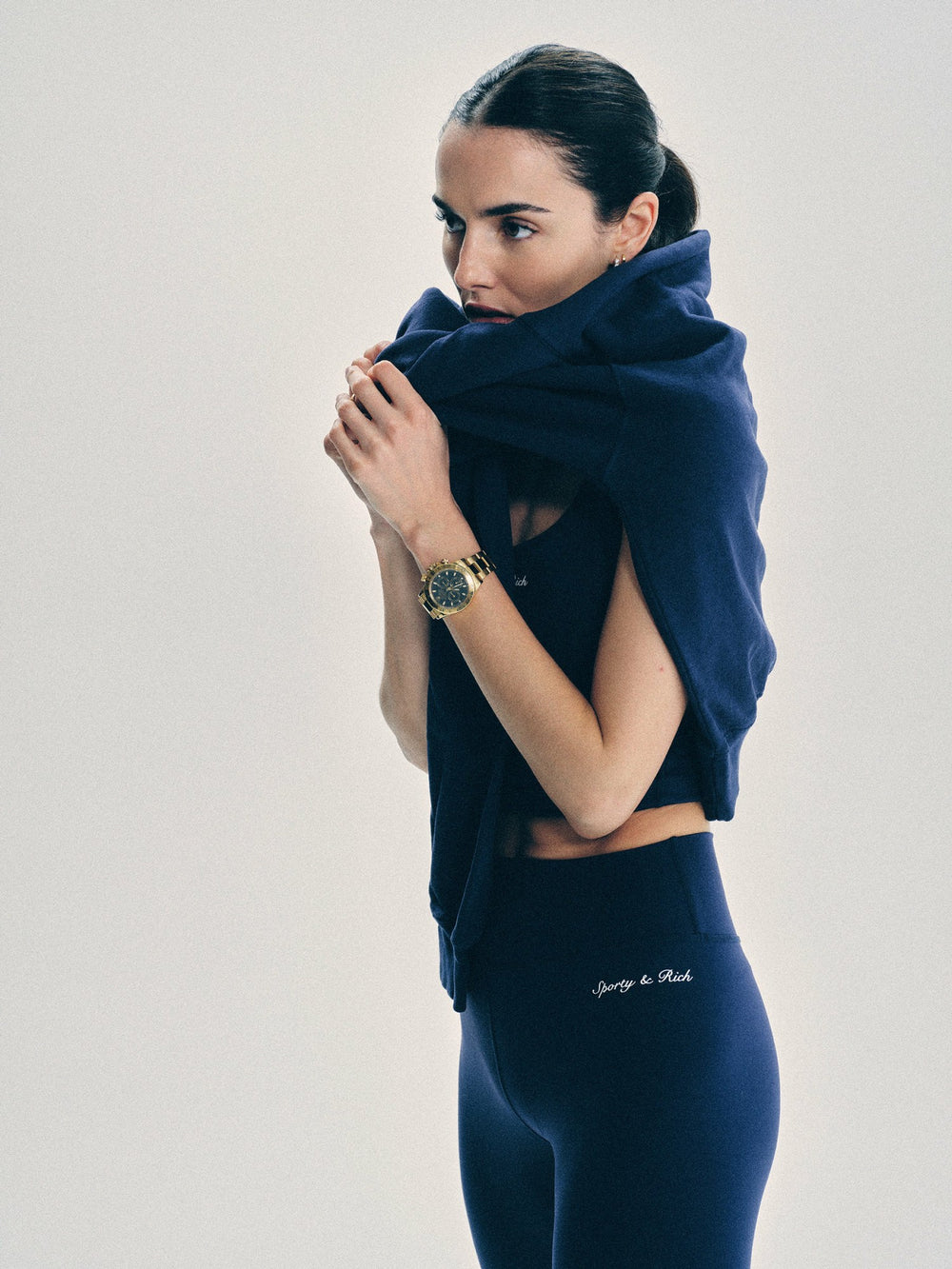 Syracuse Leggings - Navy/White Sporty & Rich Discount