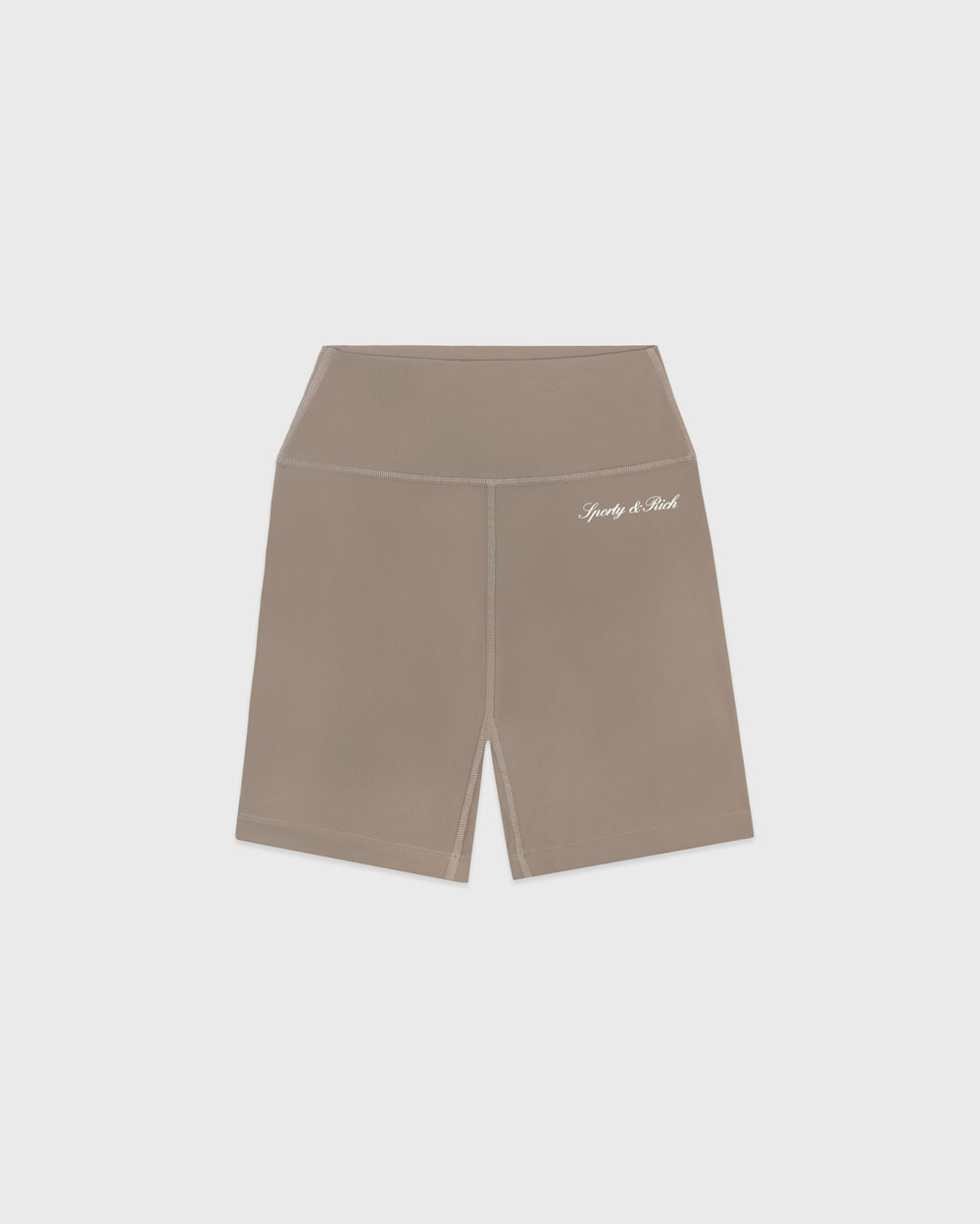 Signature Logo Biker Short - Hazelnut/White Sporty & Rich Outlet