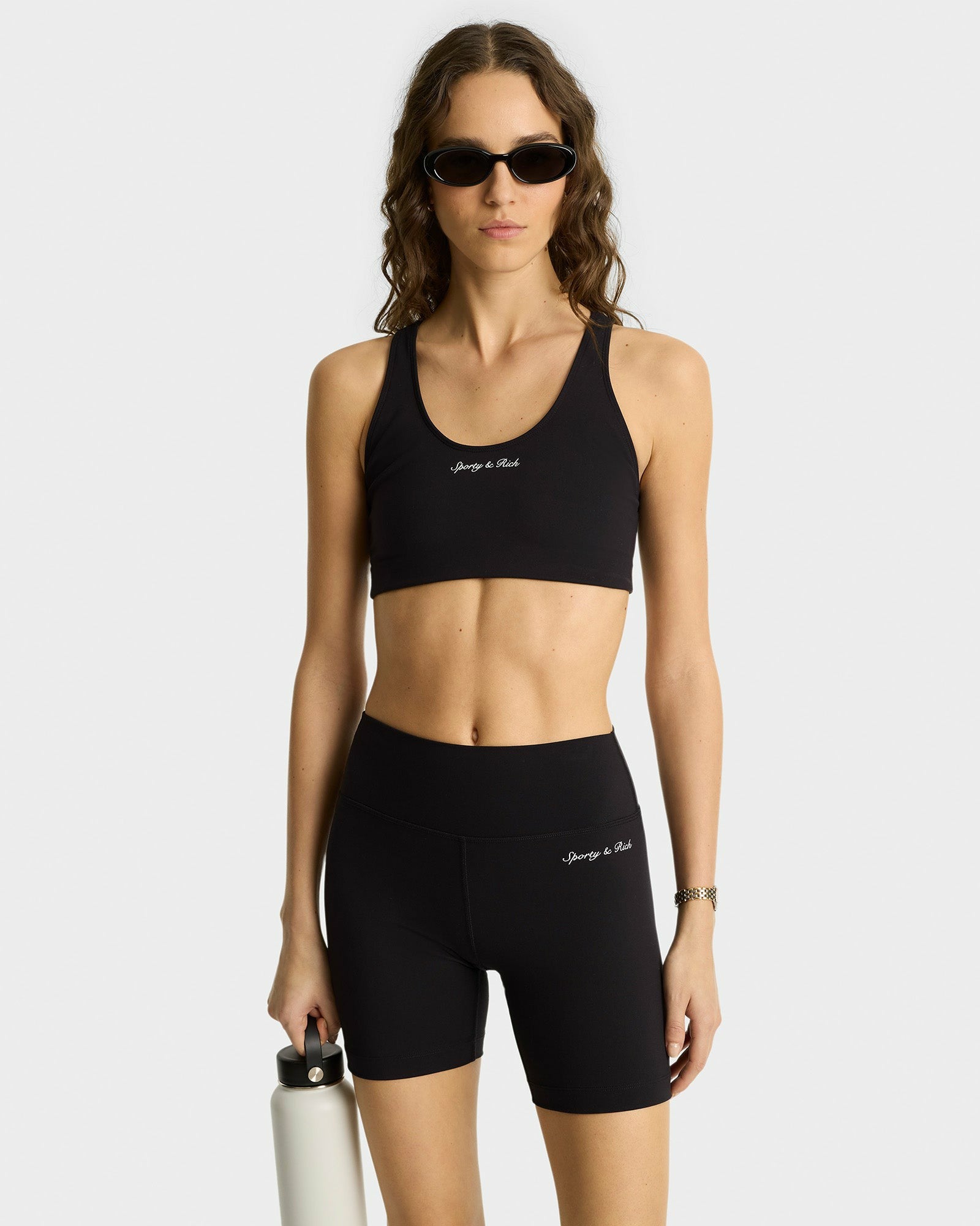 Syracuse Biker Shorts - Black/White Sporty & Rich Online