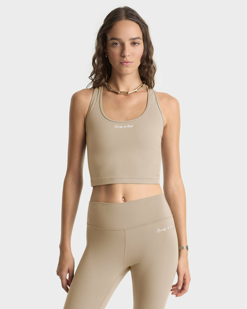 Signature Logo Sports Tank - Hazelnut Sporty & Rich Discount