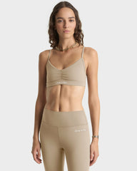 Signature Logo Legging - Hazelnut/White Sporty & Rich For Sale