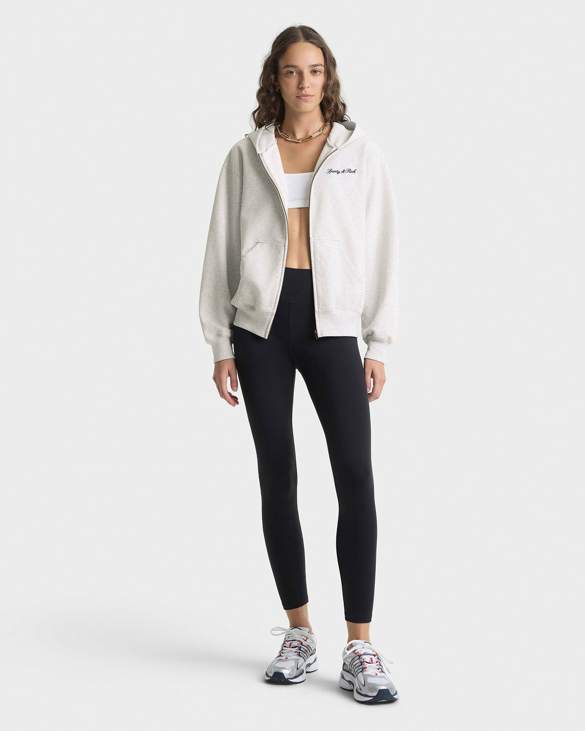 Signature Logo Legging - Black/White Sporty & Rich US