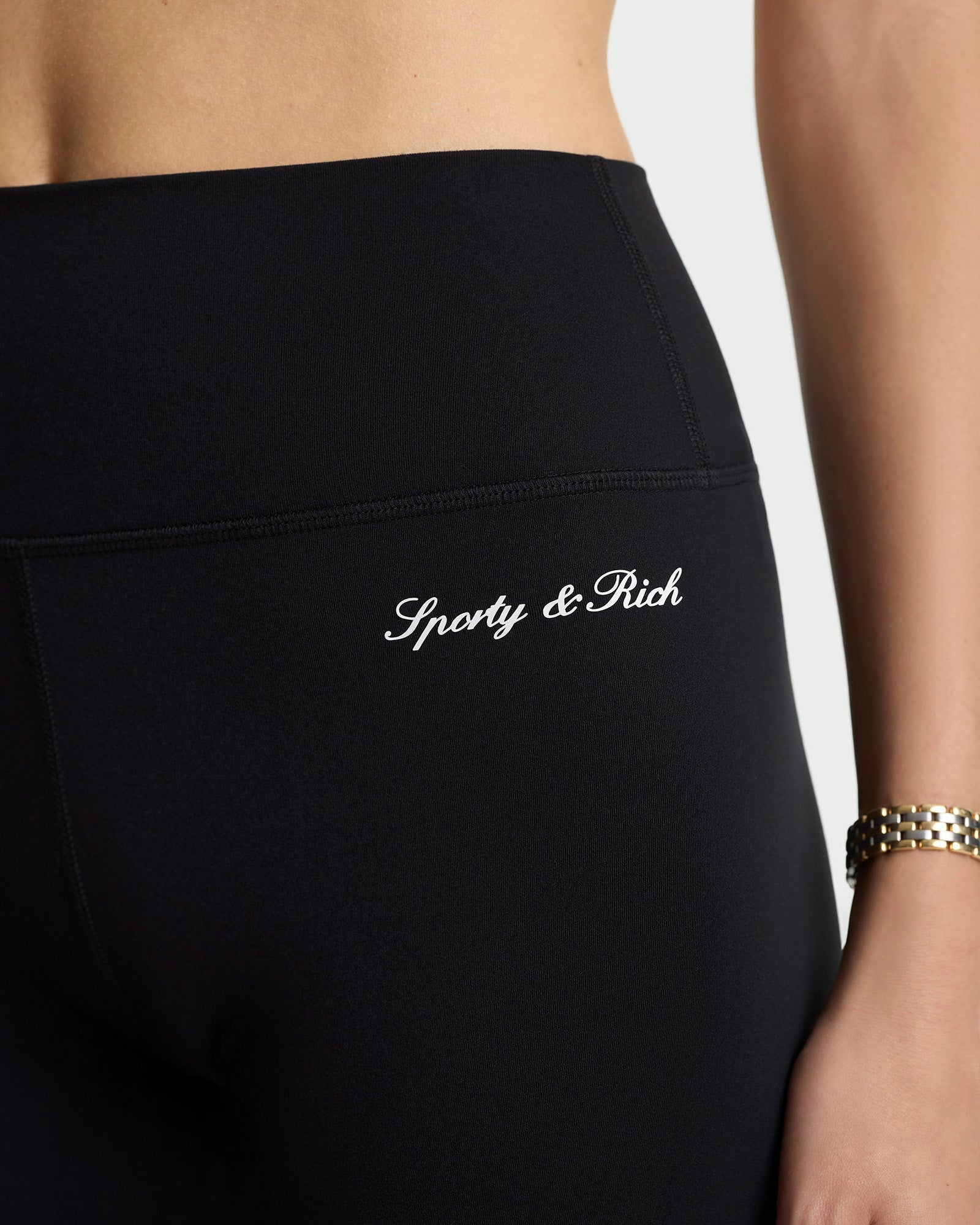 Signature Logo Biker Short - Black/White Sporty & Rich Online
