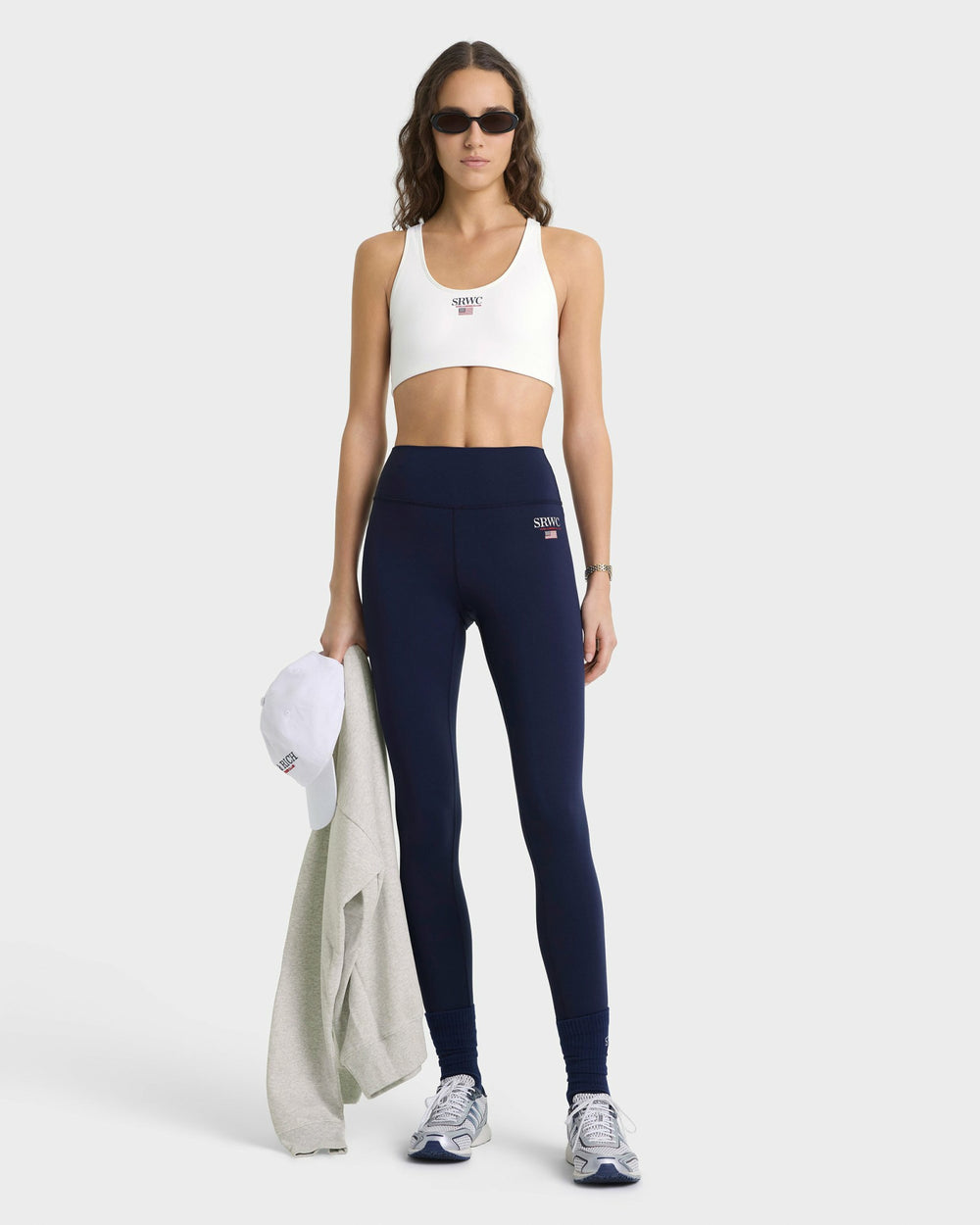 Nautical Sports Bra - White Sporty & Rich US