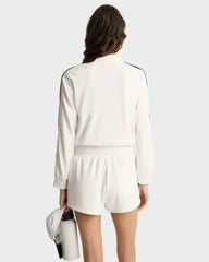 Crown Tennis Roller Short - White/Navy Sporty & Rich Sale