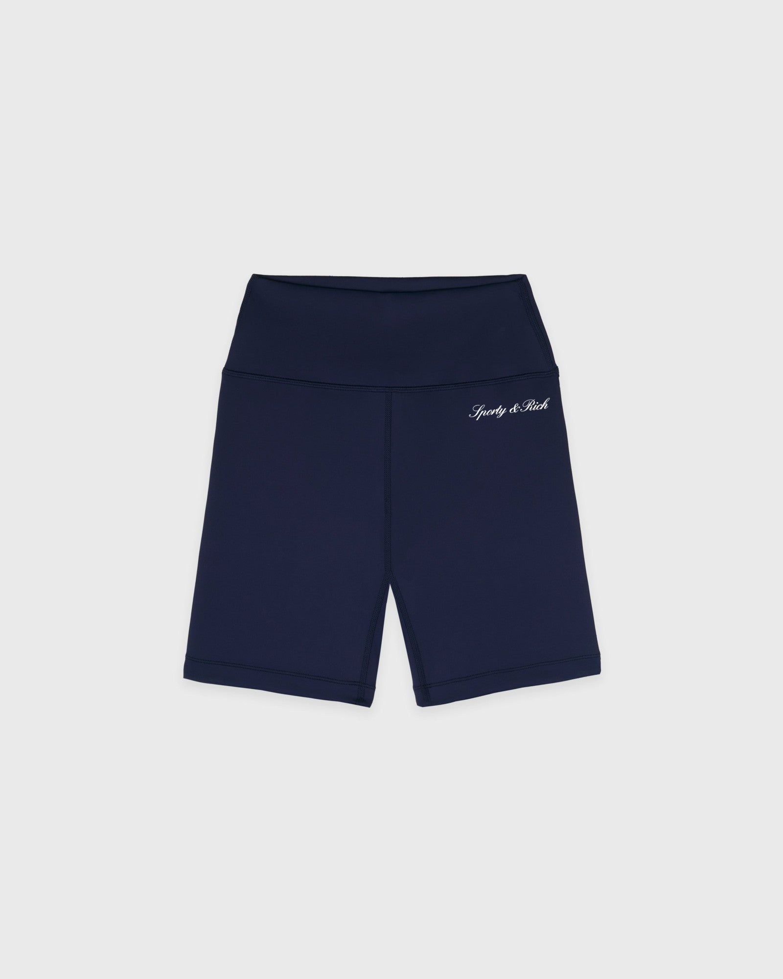 Signature Logo Biker Short - Navy/White Sporty & Rich Discount