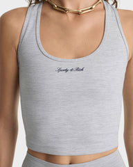 Signature Logo Sports Tank - Heather Gray Sporty & Rich For Sale
