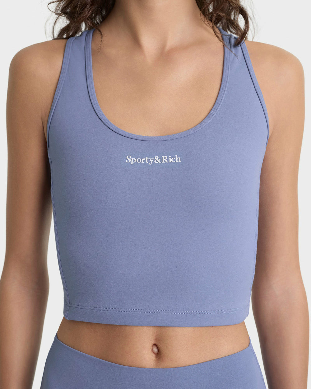 Serif Logo Sports Tank - Colony Blue Sporty & Rich Outlet