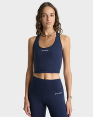 Signature Logo Legging - Navy/White Sporty & Rich Discount