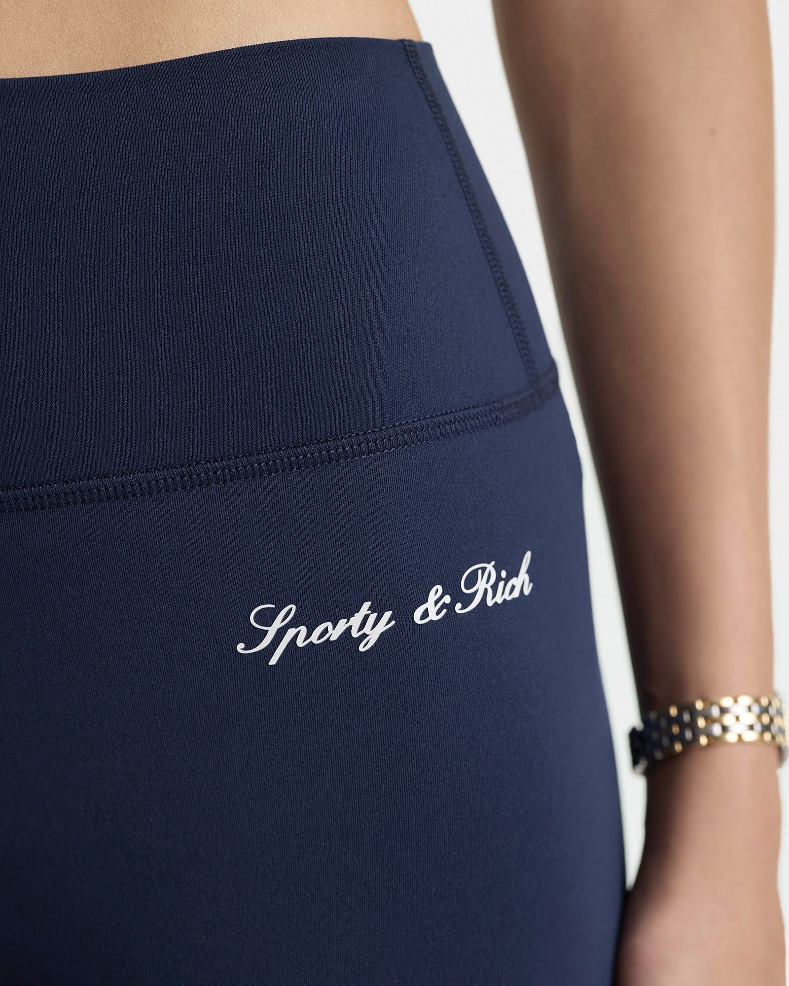 Signature Logo Legging - Navy/White Sporty & Rich Discount