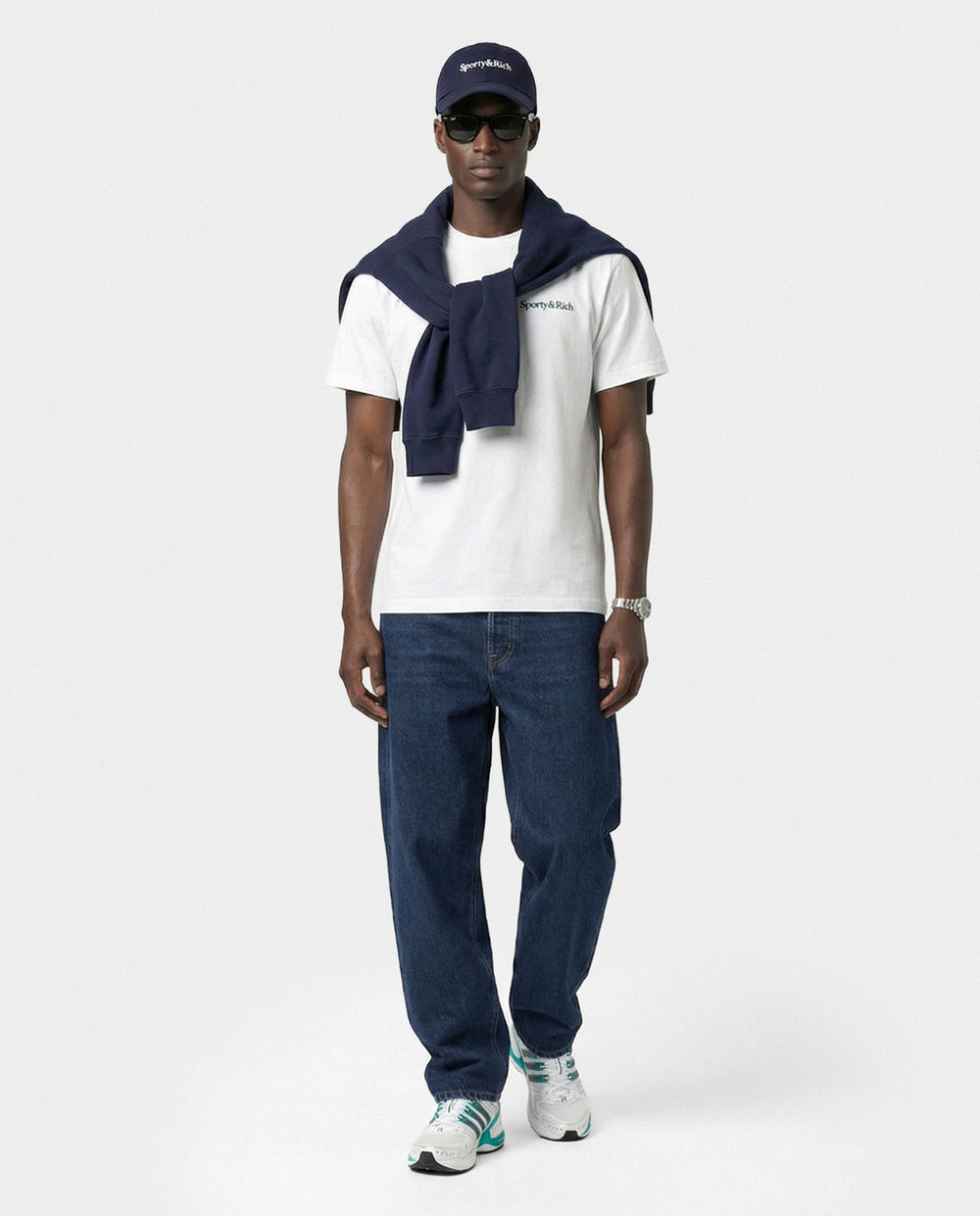 Play Tennis T-Shirt - White/Forest Sporty & Rich For Sale