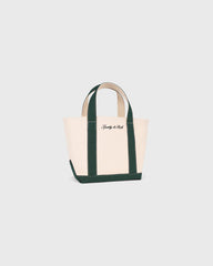 Signature Logo Mini Tote - Natural/Forest Green Sporty & Rich US
