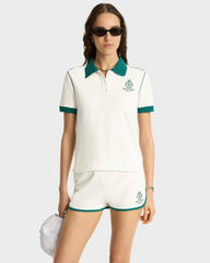 Crown Tennis Pique Short - White/Alpine Sporty & Rich Online