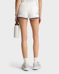 Eden Crest Embroidered Pique Short - White/Navy Sporty & Rich Outlet