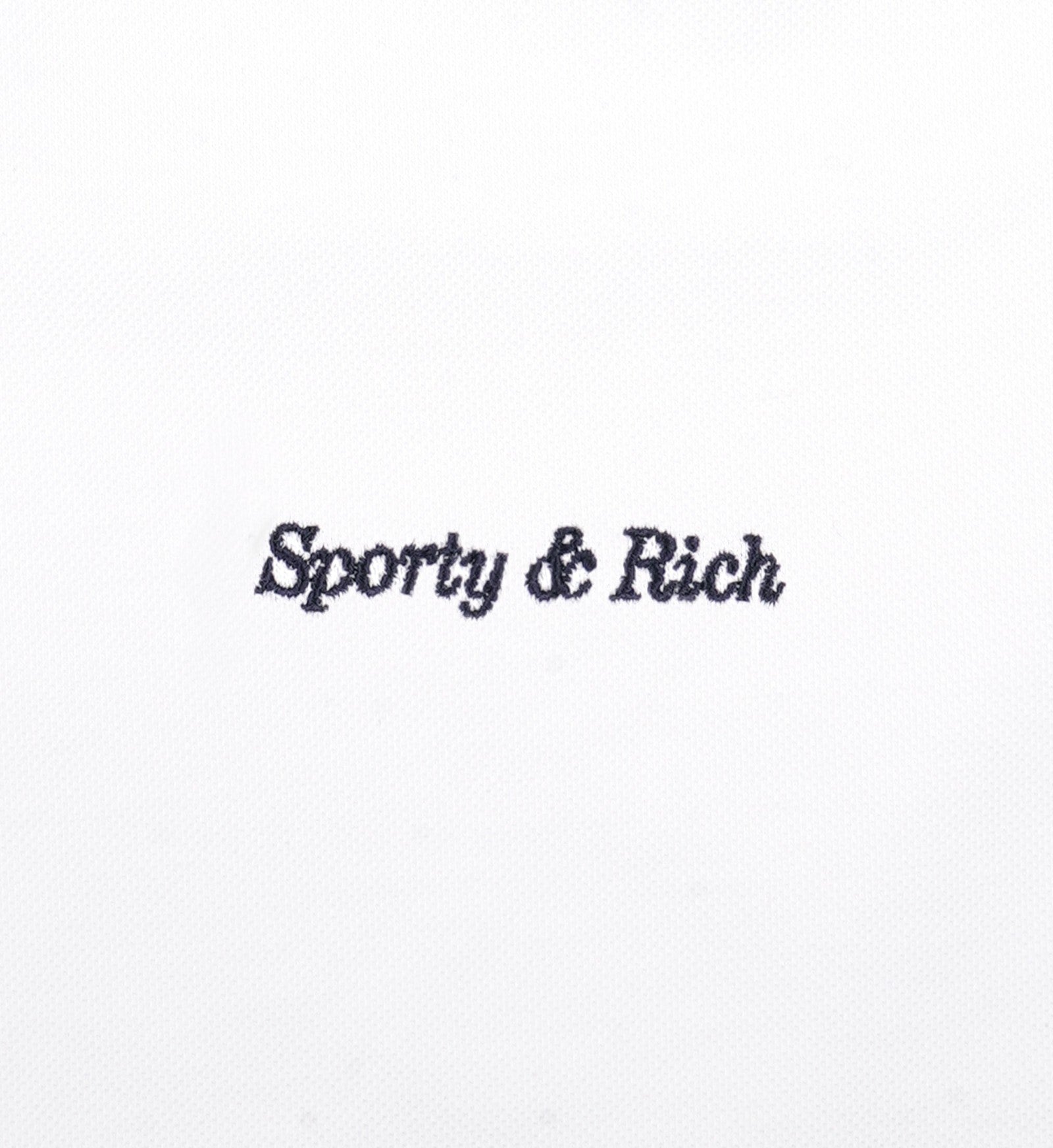 Eden Crest Embroidered Pique Short - White/Navy Sporty & Rich Outlet