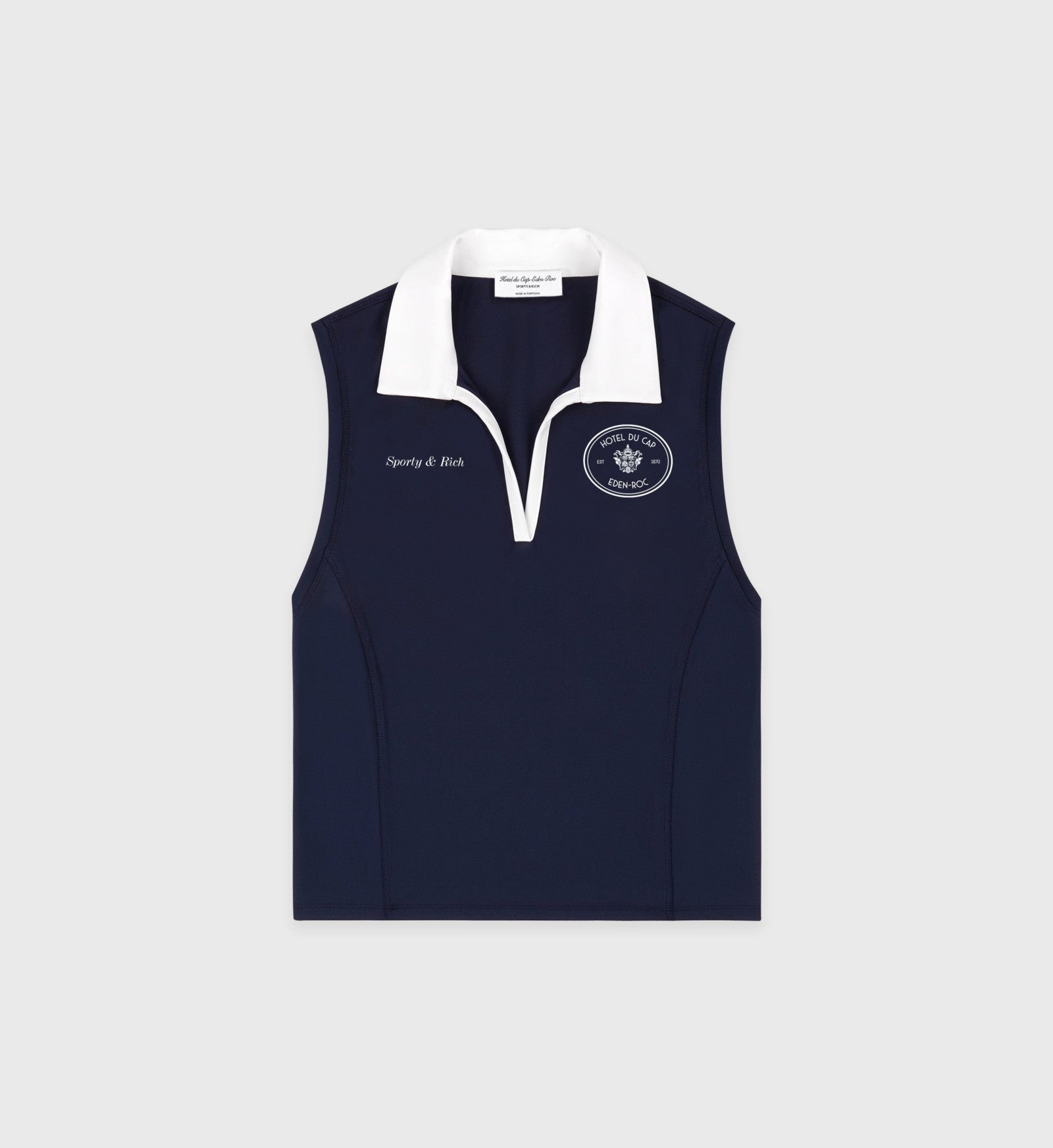 Eden Crest Sports Polo Vest - Navy/White Sporty & Rich Sale