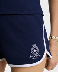 Crown Tennis Pique Short - Navy/White Sporty & Rich Online