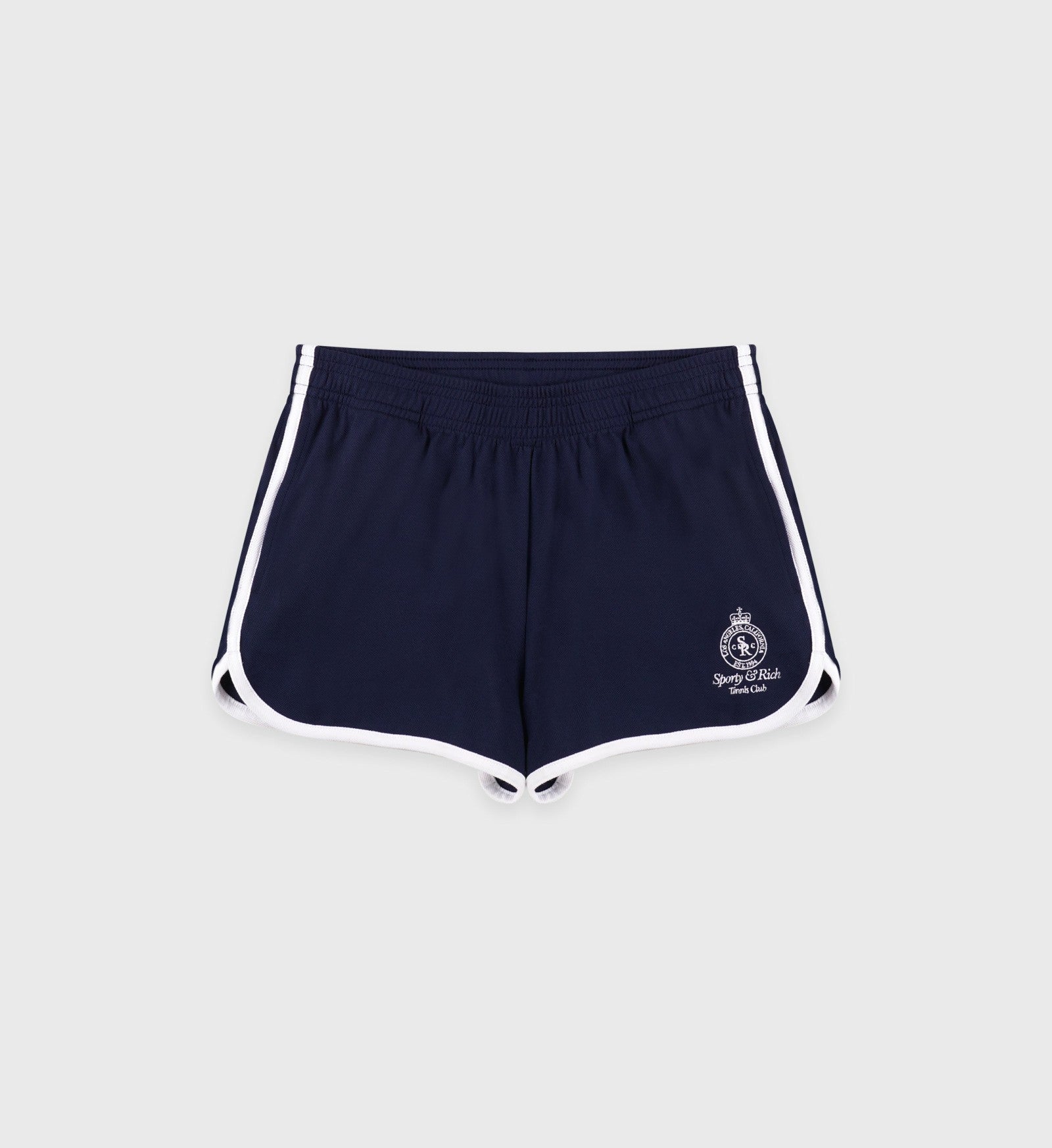 Crown Tennis Pique Short - Navy/White Sporty & Rich Online
