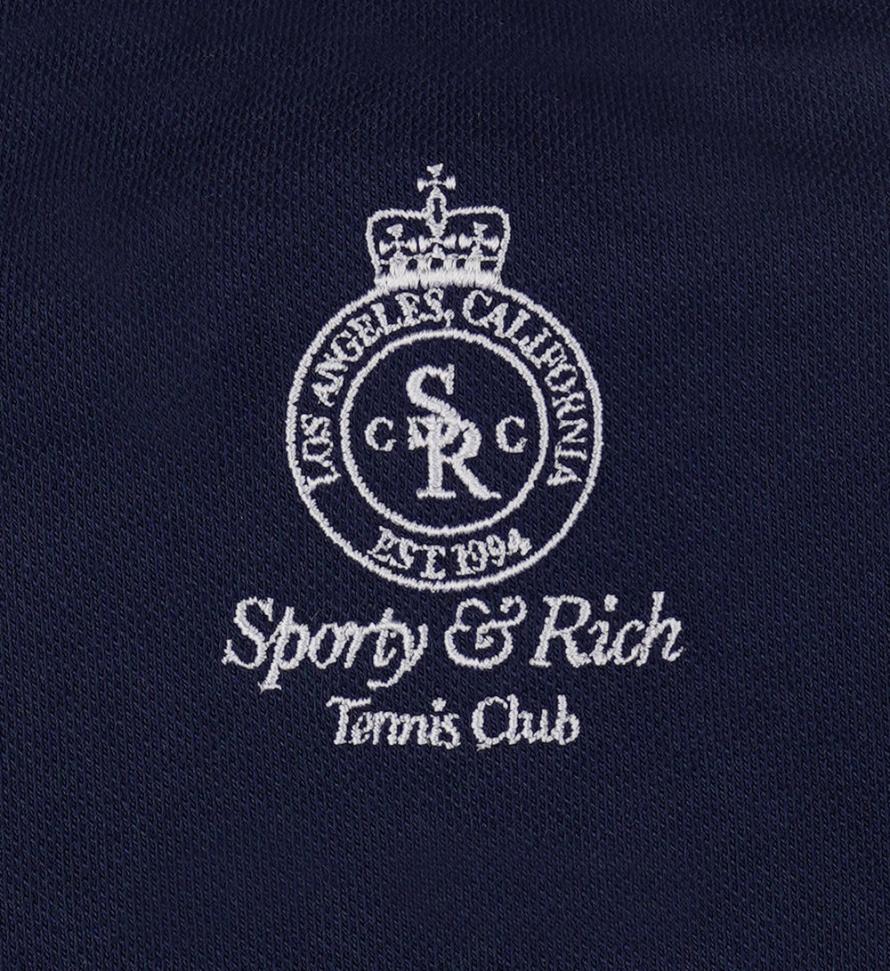 Crown Tennis Pique Short - Navy/White Sporty & Rich Online