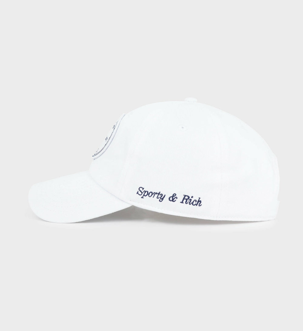 Eden Crest Hat - White/Navy Sporty & Rich Discount