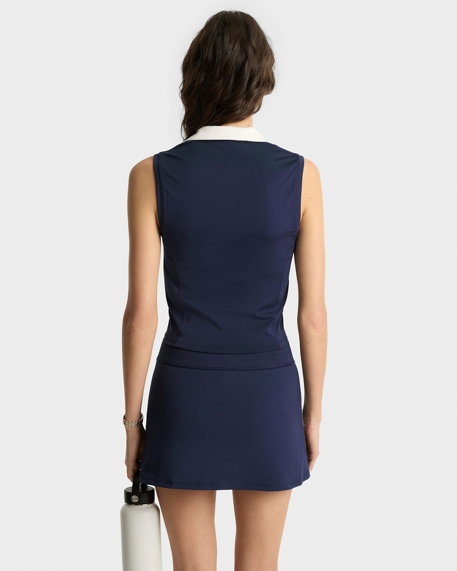 SRC Sports Polo Vest - Navy/White Sporty & Rich Sale