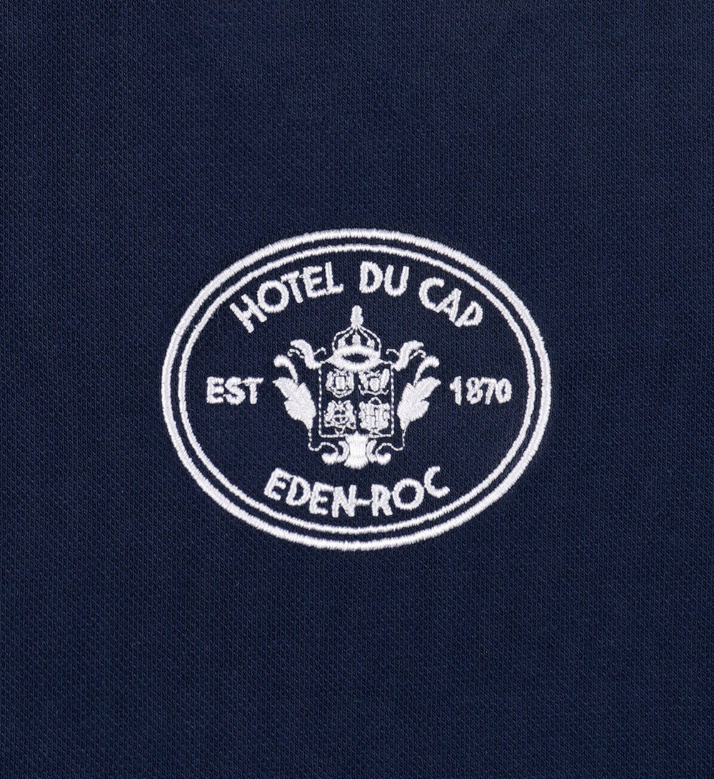 Eden Crest Embroidered Pique Polo - Navy/White Sporty & Rich Discount