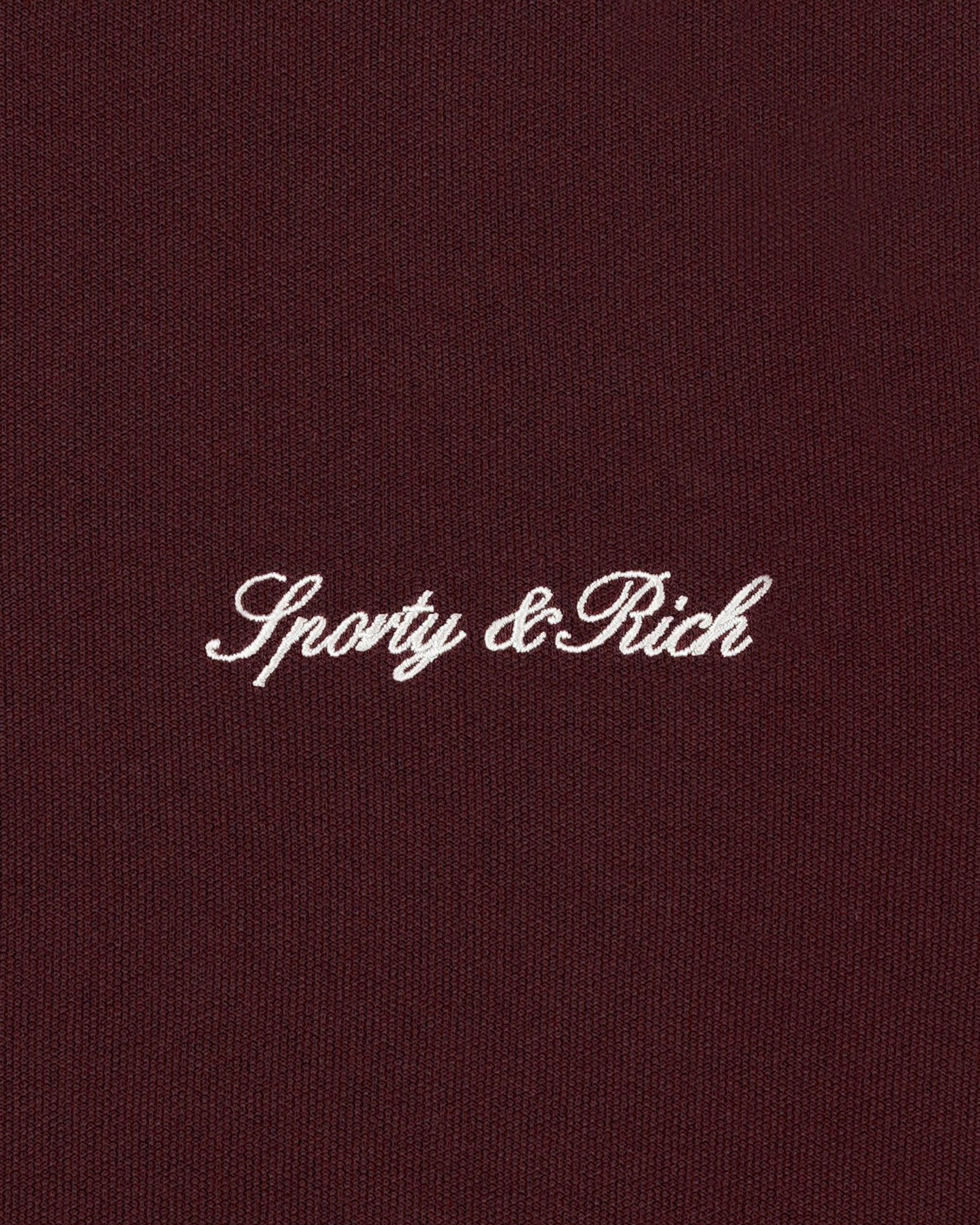 Signature Logo Retro Track Short - Bordeaux/White Sporty & Rich For Sale