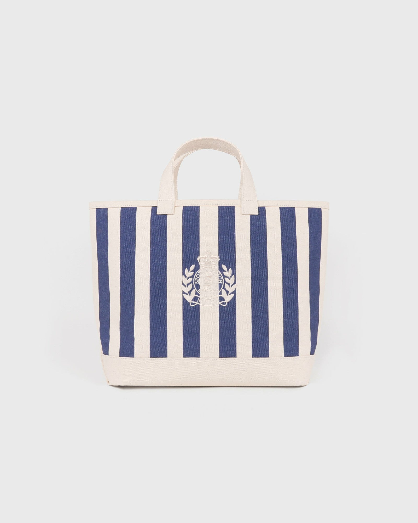 NY Crest Beach Tote - Natural/Light Navy Sporty & Rich US