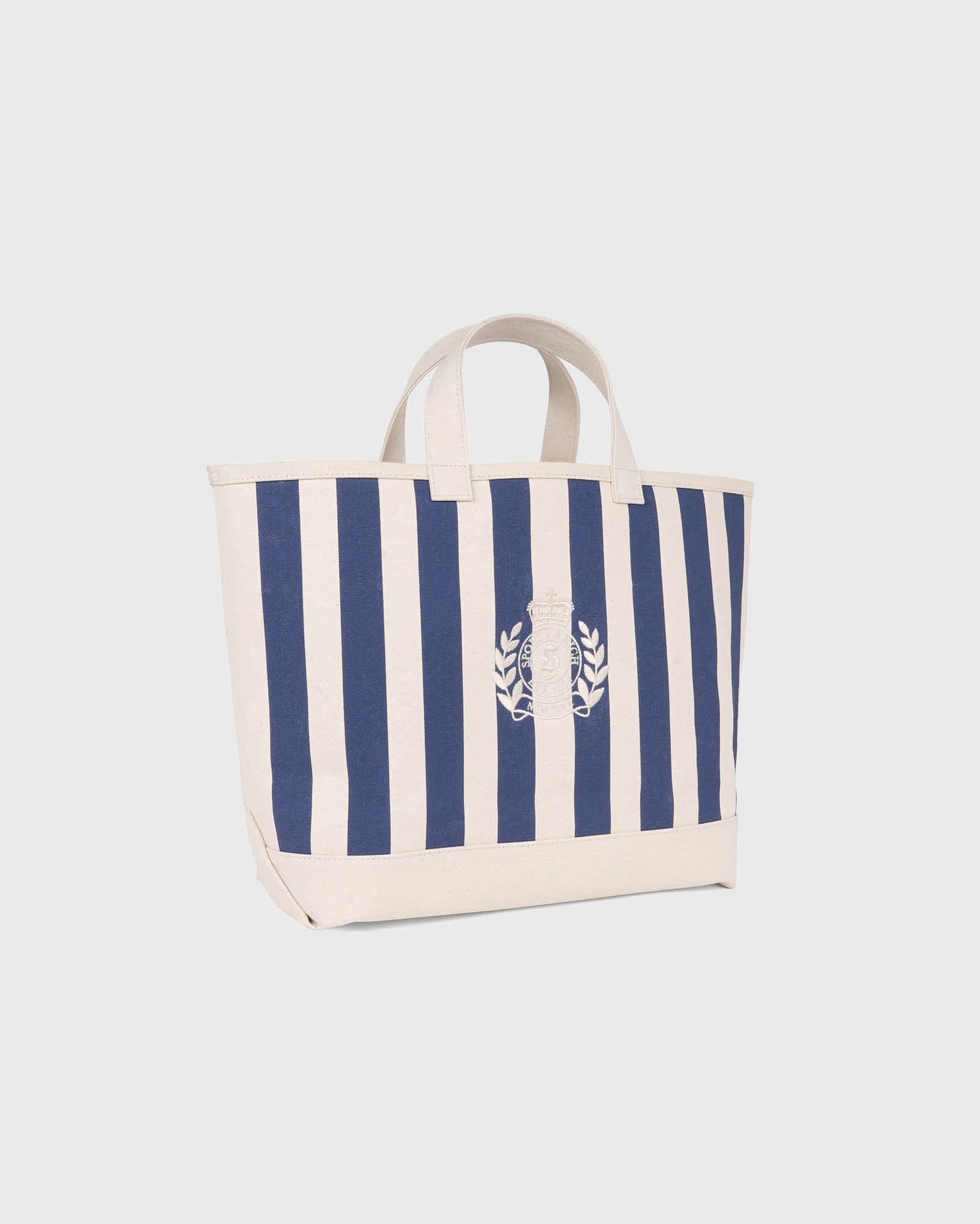NY Crest Beach Tote - Natural/Light Navy Sporty & Rich US