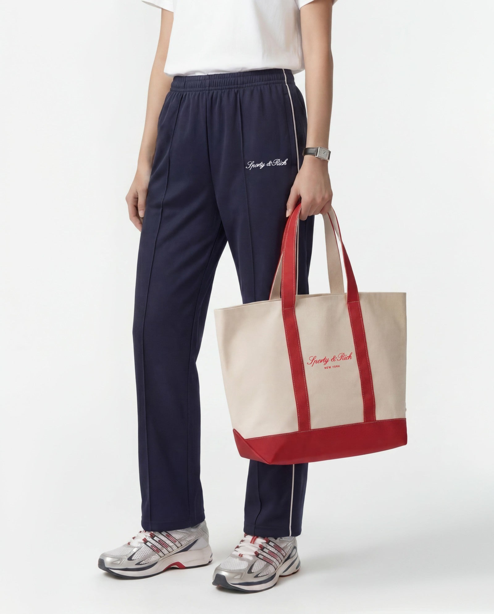 Signature NY Logo Large Tote - Natural Sporty & Rich US