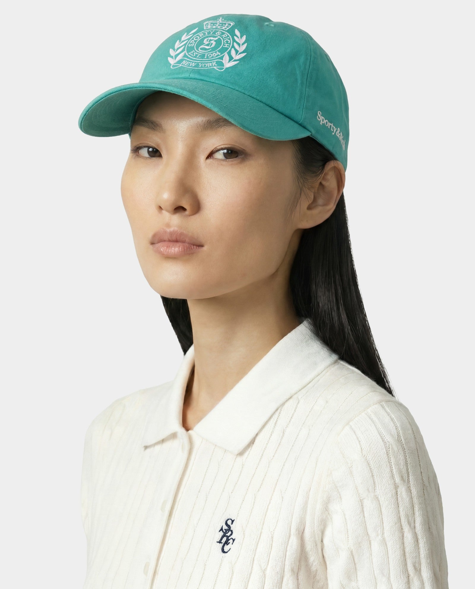 Ny Crest Hat - Amalfi Green/White Sporty & Rich Online