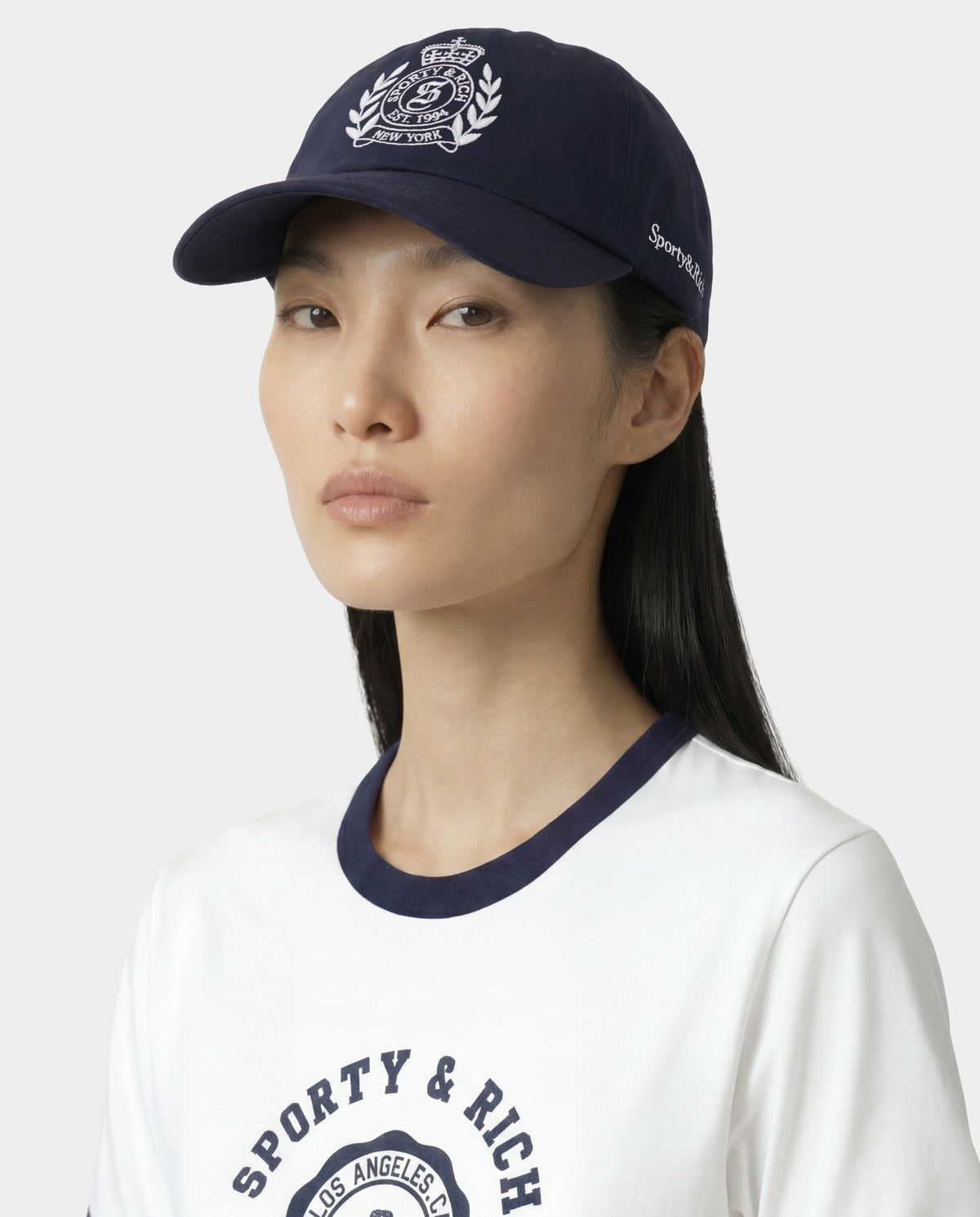 NY Crest Hat - Dark Navy Sporty & Rich Discount