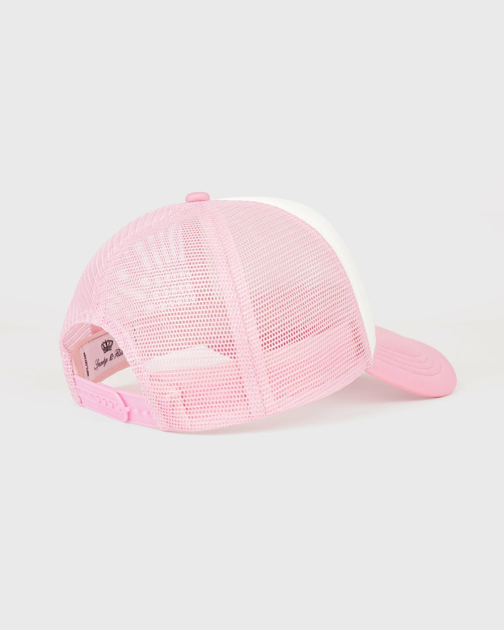 Juicy Crown Trucker Hat - White/Rose Sporty & Rich For Sale