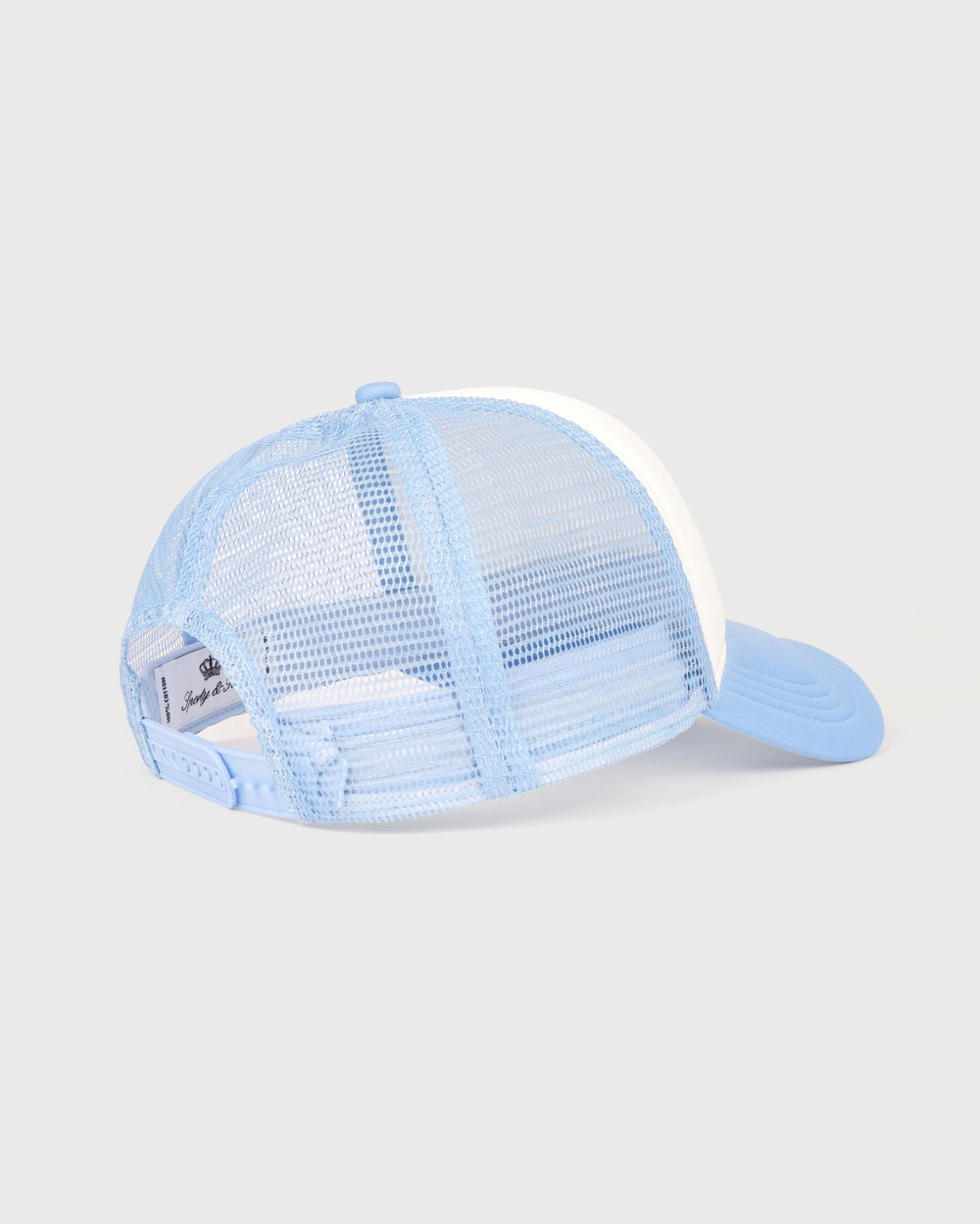 Juicy Crown Trucker Hat - White/Sky Blue Sporty & Rich US